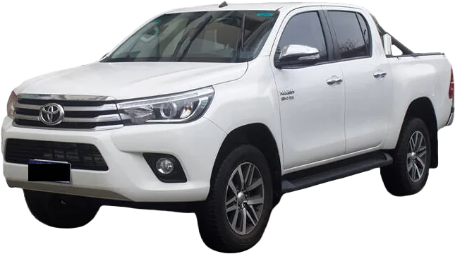 White armoured Toyota Hilux