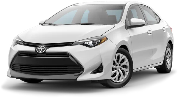 White Toyota Corolla sedan